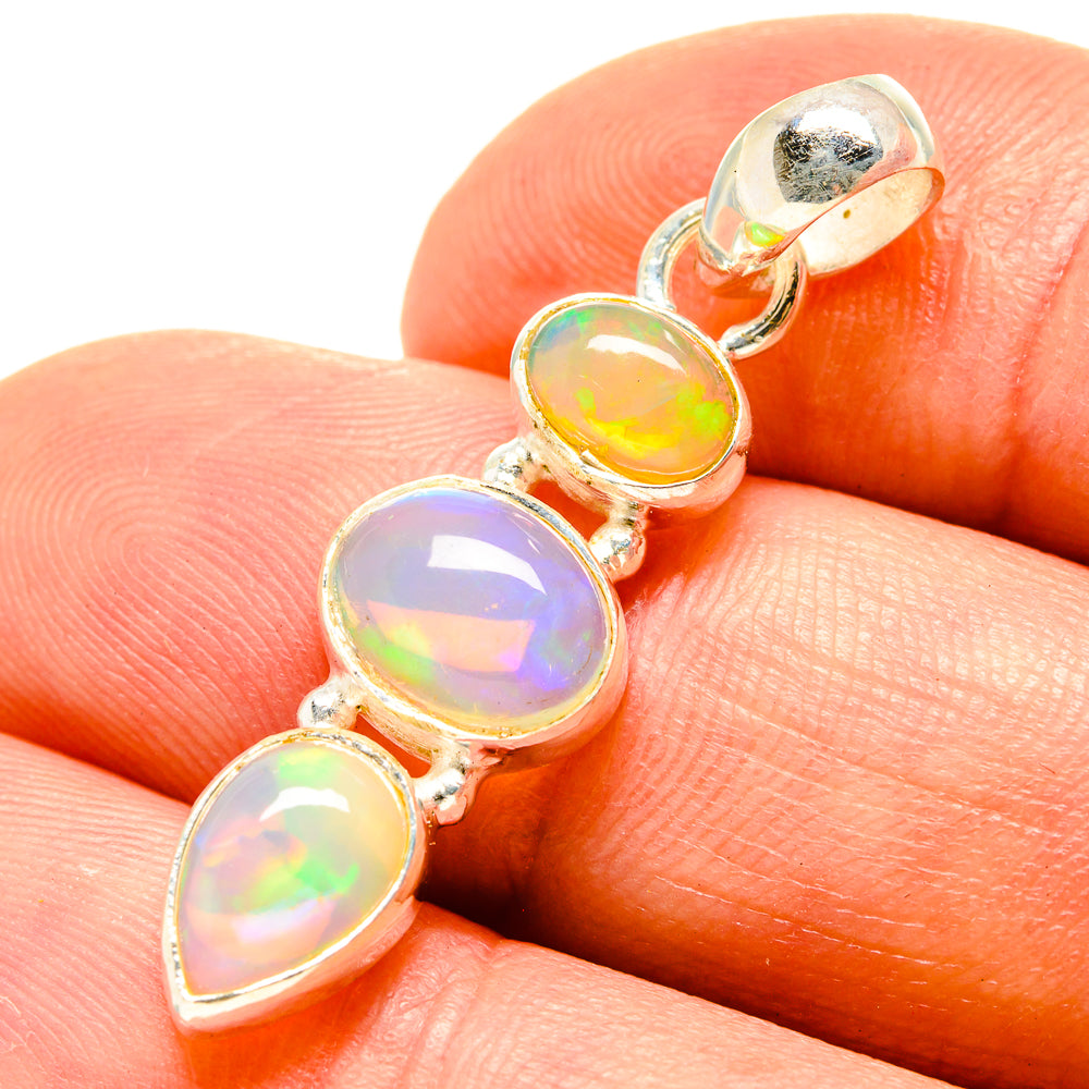 Ethiopian Opal Pendants handcrafted by Anasilvercos - PD758948