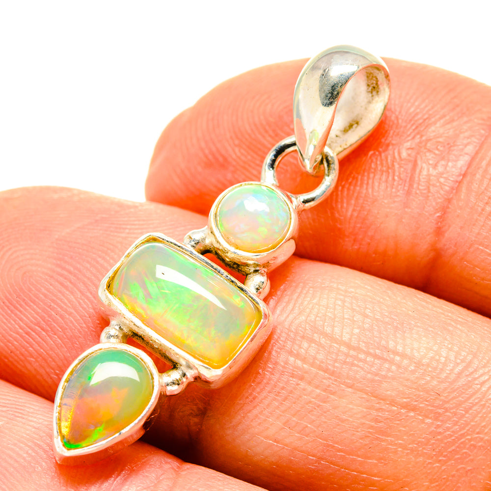Ethiopian Opal Pendants handcrafted by Anasilvercos - PD758957