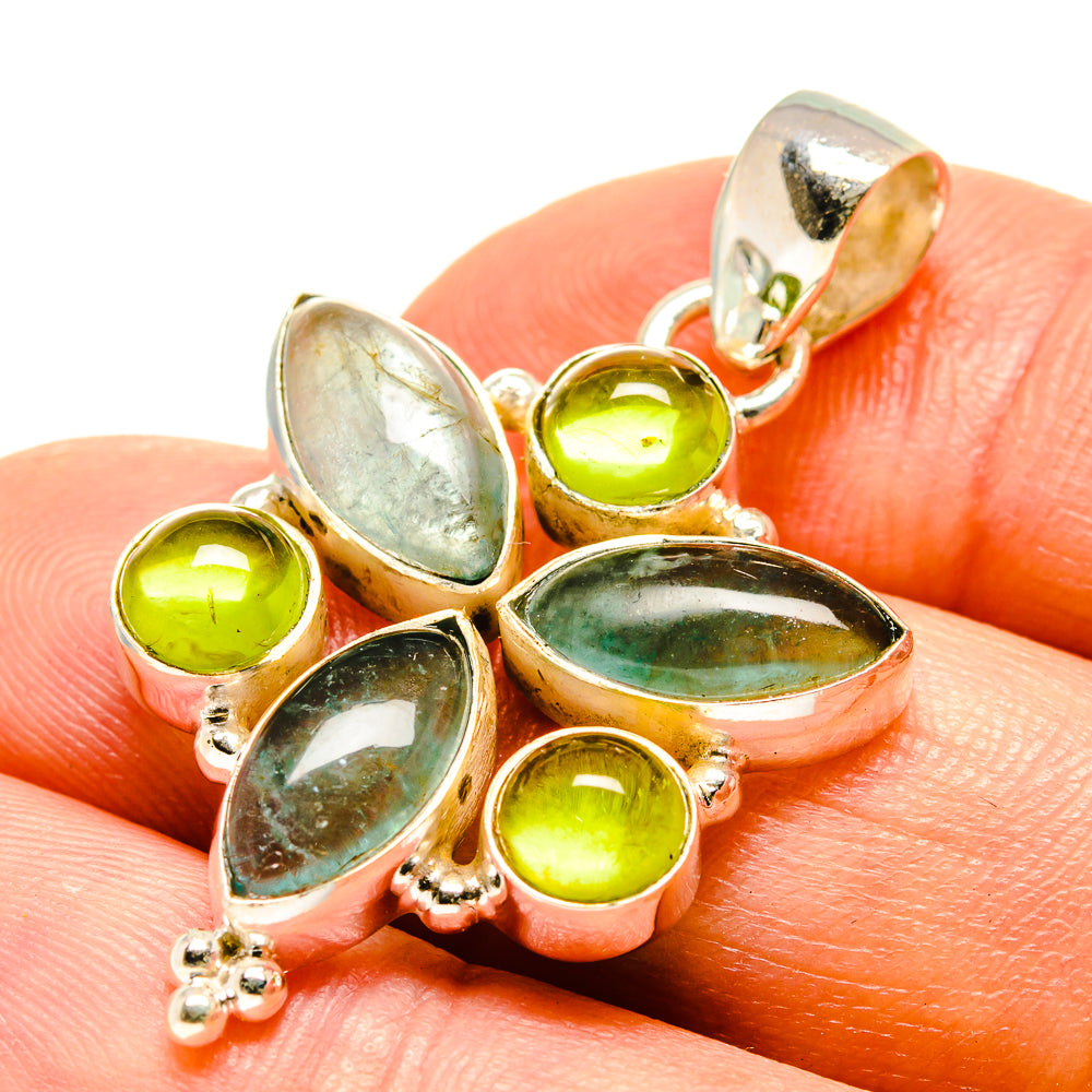 Green Fluorite Pendants handcrafted by Anasilvercos - PD758958