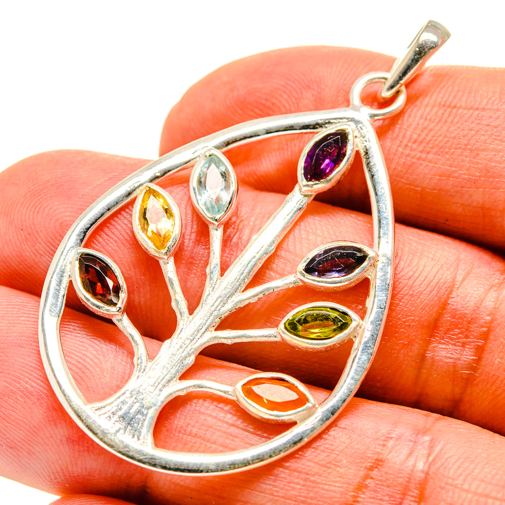 Multi-Stone Chakra Pendants handcrafted by Anasilvercos - PD758967