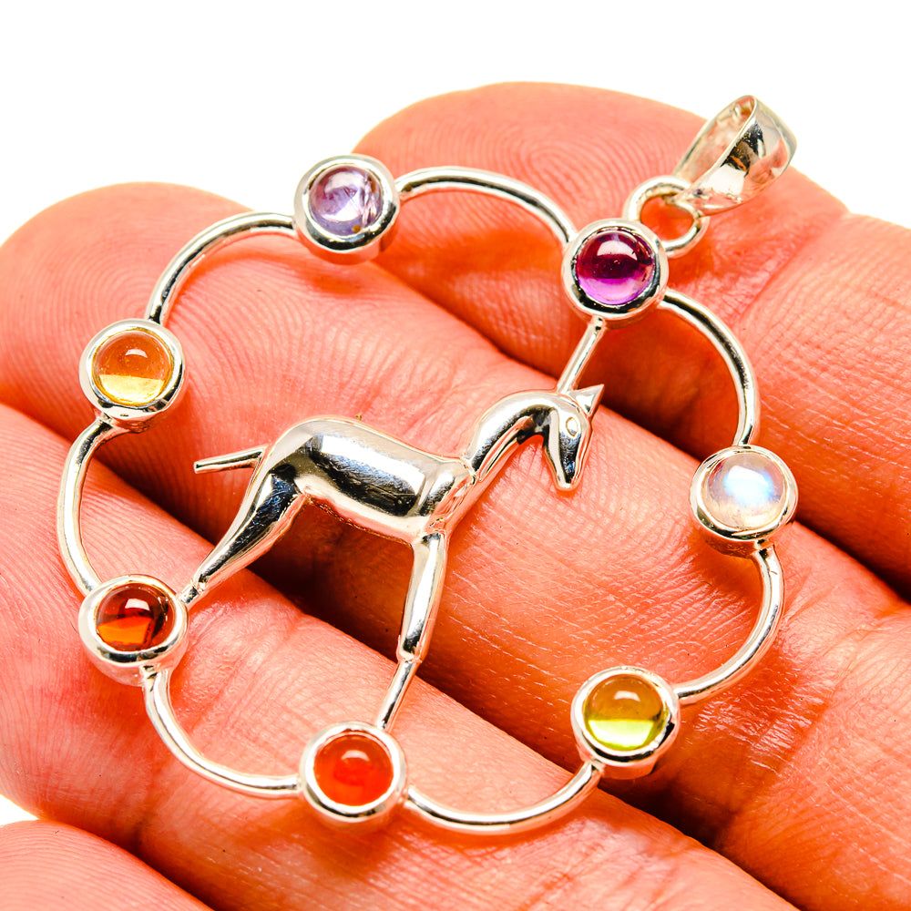 Multi-Stone Chakra Pendants handcrafted by Anasilvercos - PD758973