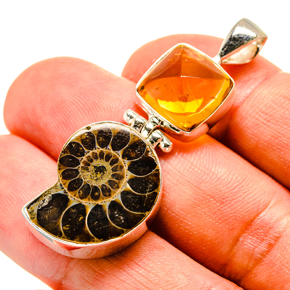 Ammonite Fossil Pendants handcrafted by Anasilvercos - PD758982