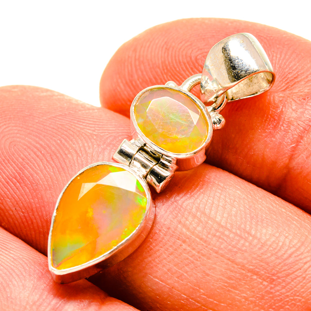 Ethiopian Opal Pendants handcrafted by Anasilvercos - PD758992