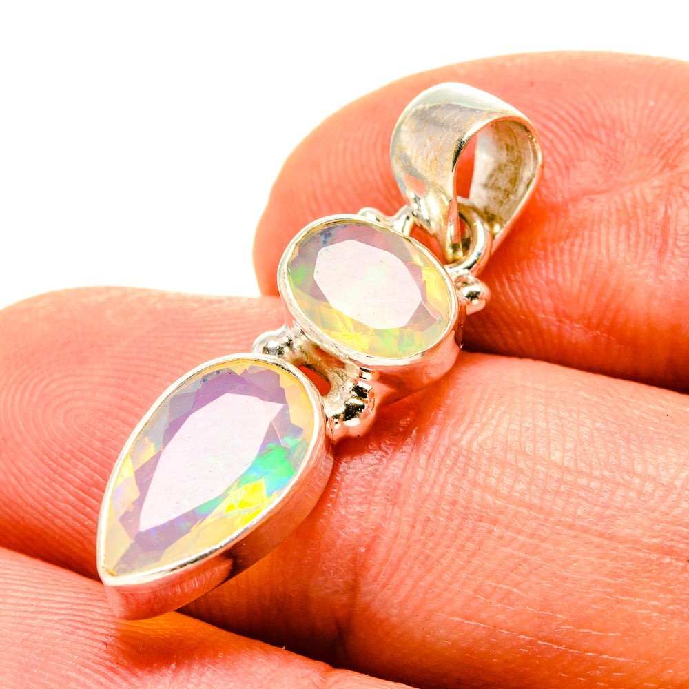 Ethiopian Opal Pendants handcrafted by Anasilvercos - PD758995