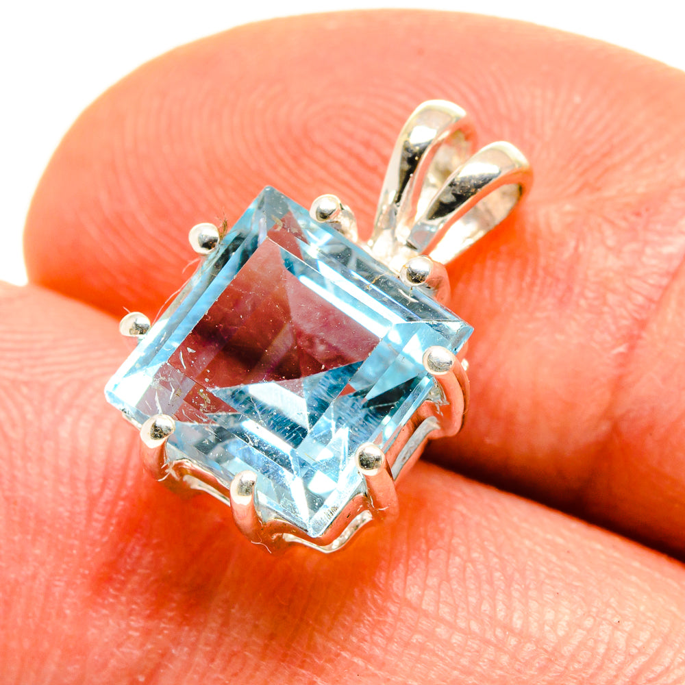 Blue Topaz Pendants handcrafted by Anasilvercos - PD758997