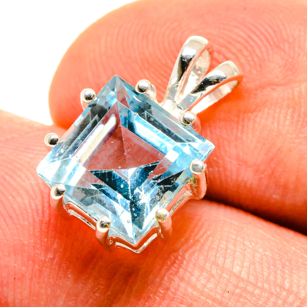 Blue Topaz Pendants handcrafted by Anasilvercos - PD758998