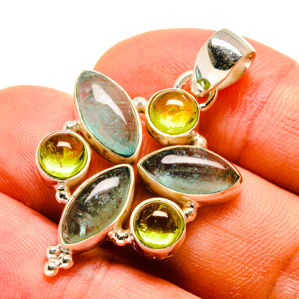 Blue Fluorite Pendants handcrafted by Anasilvercos - PD759000