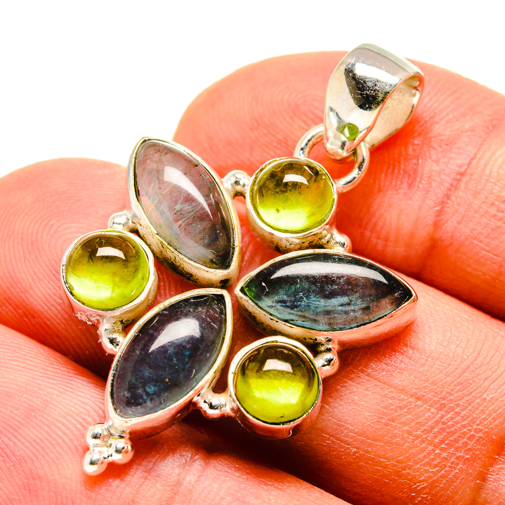 Blue Fluorite Pendants handcrafted by Anasilvercos - PD759001