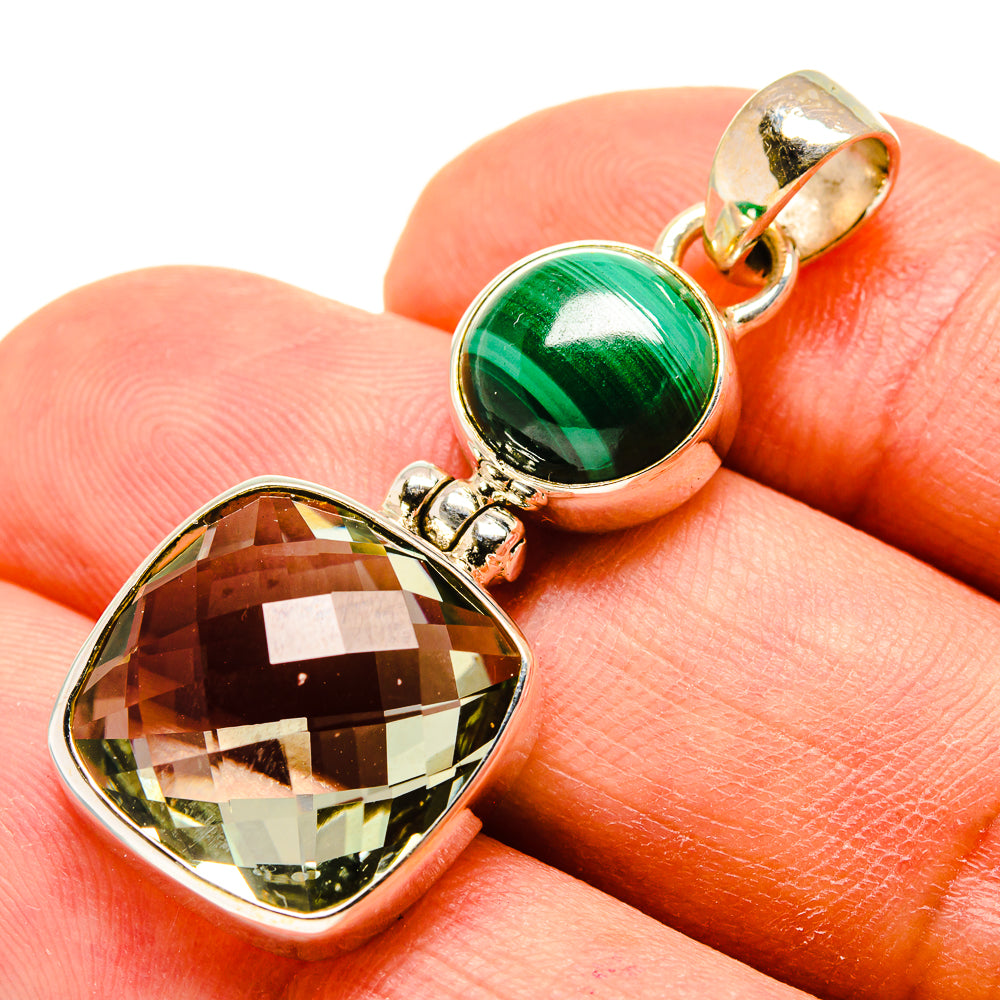 Green Amethyst Pendants handcrafted by Anasilvercos - PD759005