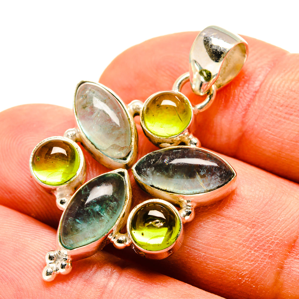Blue Fluorite Pendants handcrafted by Anasilvercos - PD759006