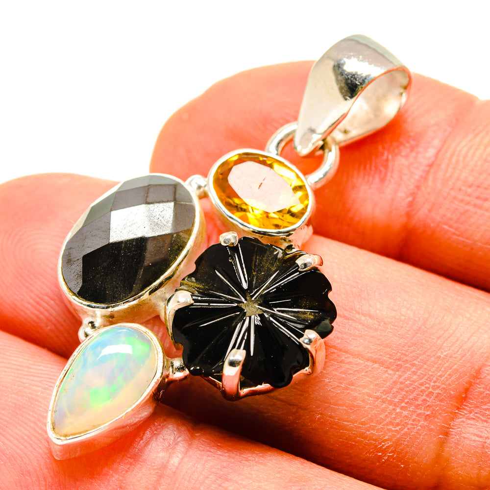 Black Onyx Pendants handcrafted by Anasilvercos - PD759008