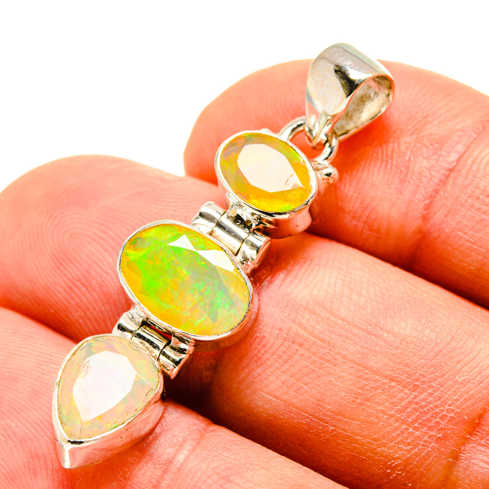 Ethiopian Opal Pendants handcrafted by Anasilvercos - PD759009