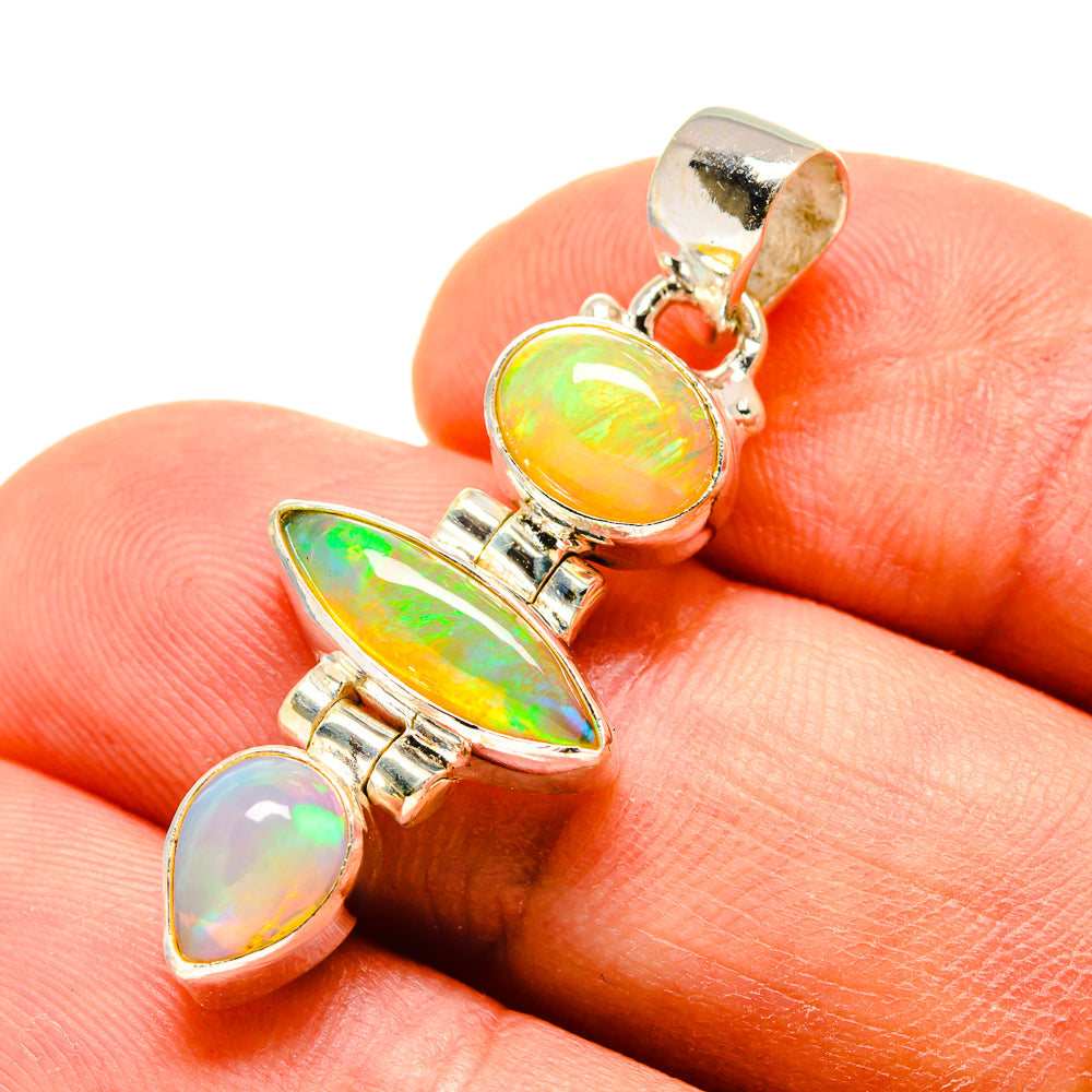 Ethiopian Opal Pendants handcrafted by Anasilvercos - PD759010