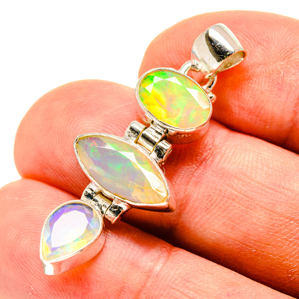 Ethiopian Opal Pendants handcrafted by Anasilvercos - PD759016