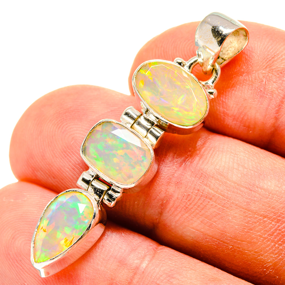 Ethiopian Opal Pendants handcrafted by Anasilvercos - PD759017