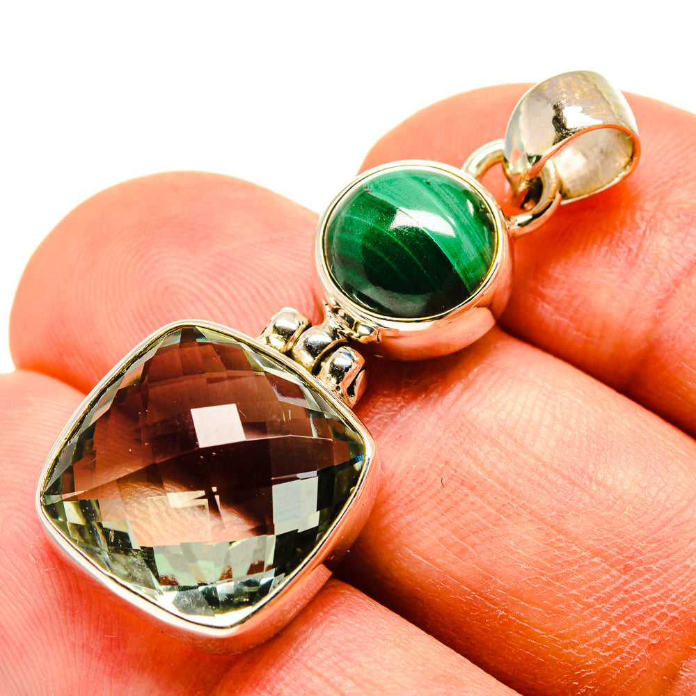 Green Amethyst Pendants handcrafted by Anasilvercos - PD759022