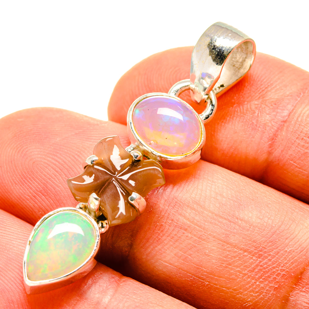 Ethiopian Opal Pendants handcrafted by Anasilvercos - PD759031