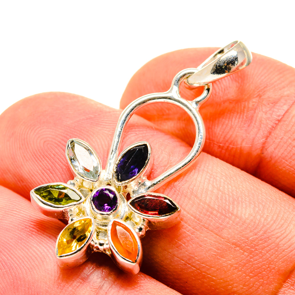Multi-Stone Chakra Pendants handcrafted by Anasilvercos - PD759033