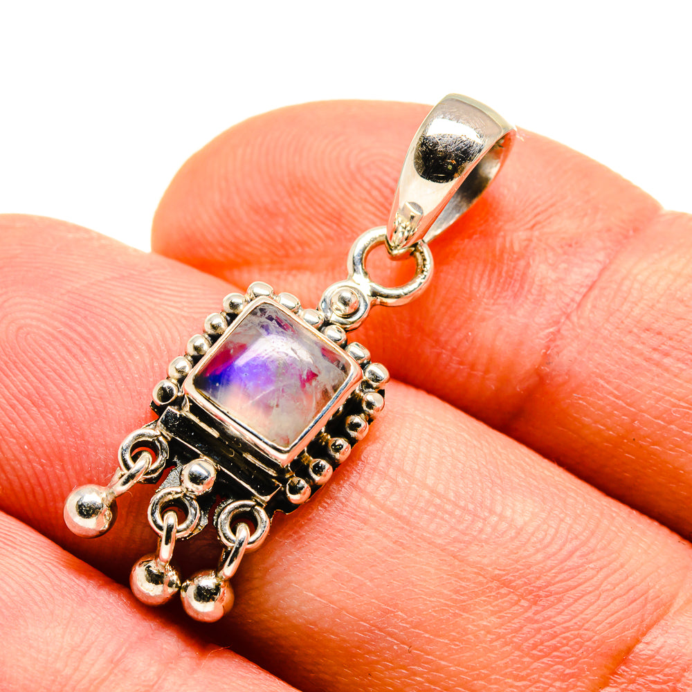 Rainbow Moonstone Pendants handcrafted by Anasilvercos - PD759039