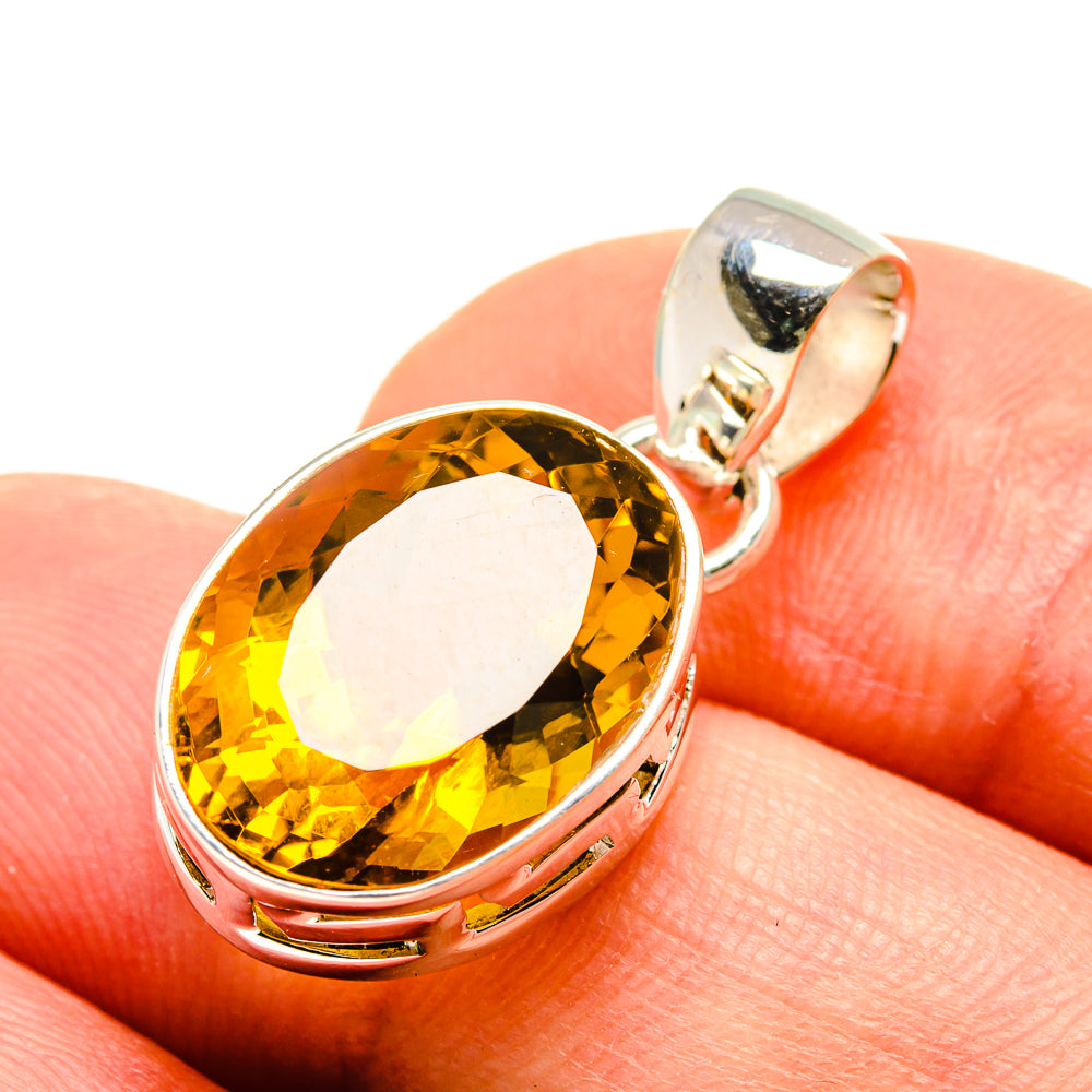 Mandarin Citrine Pendants handcrafted by Anasilvercos - PD759042
