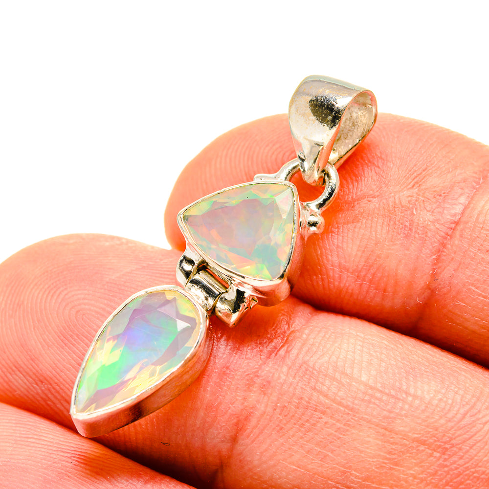 Ethiopian Opal Pendants handcrafted by Anasilvercos - PD759044
