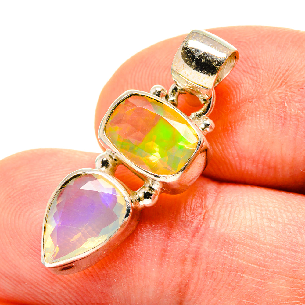 Ethiopian Opal Pendants handcrafted by Anasilvercos - PD759047