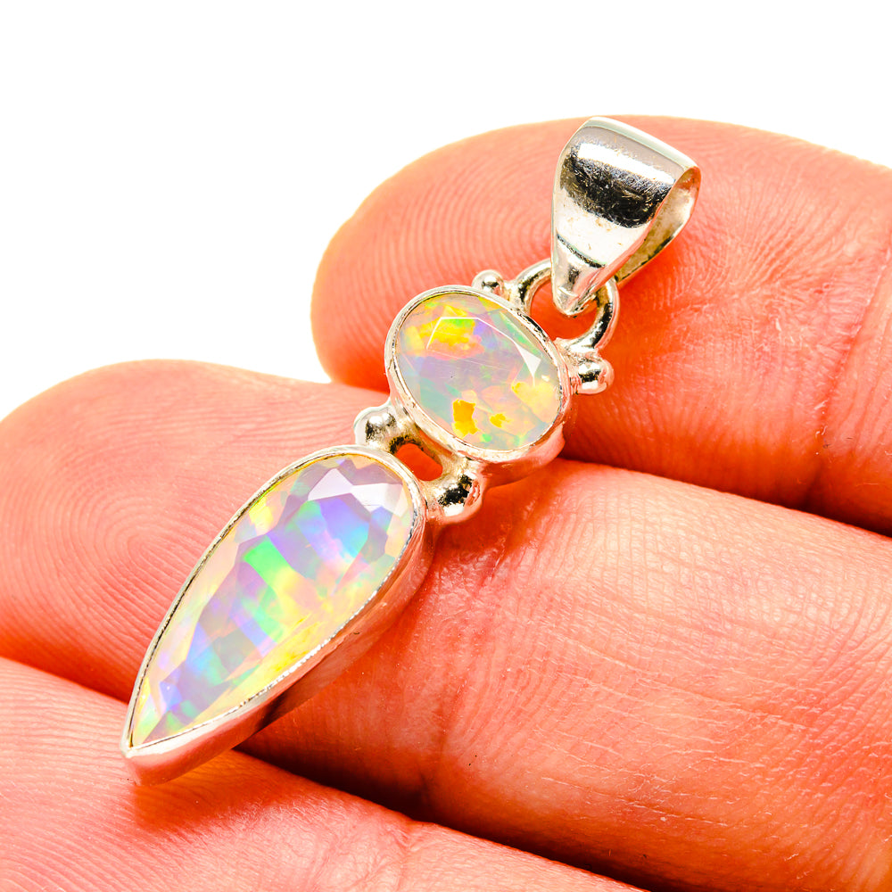 Ethiopian Opal Pendants handcrafted by Anasilvercos - PD759048