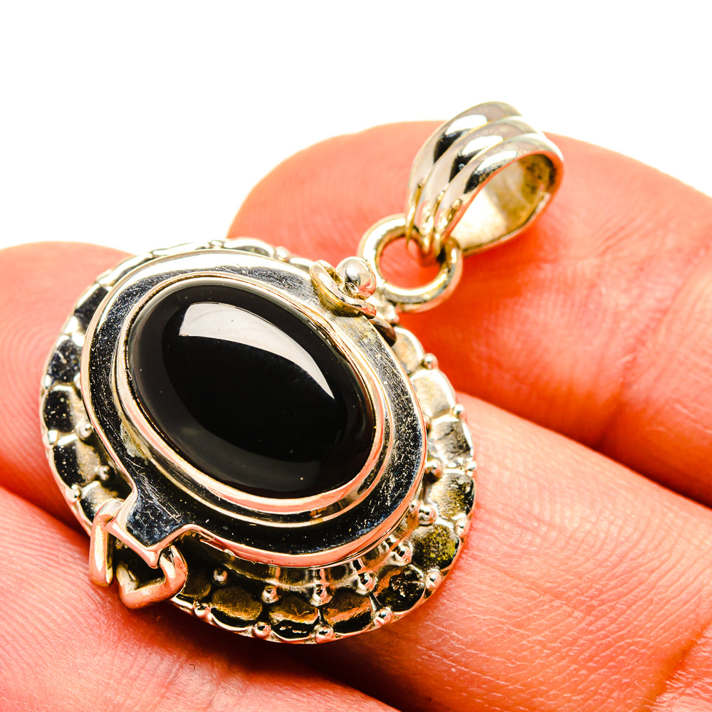 Black Onyx Pendants handcrafted by Anasilvercos - PD759053