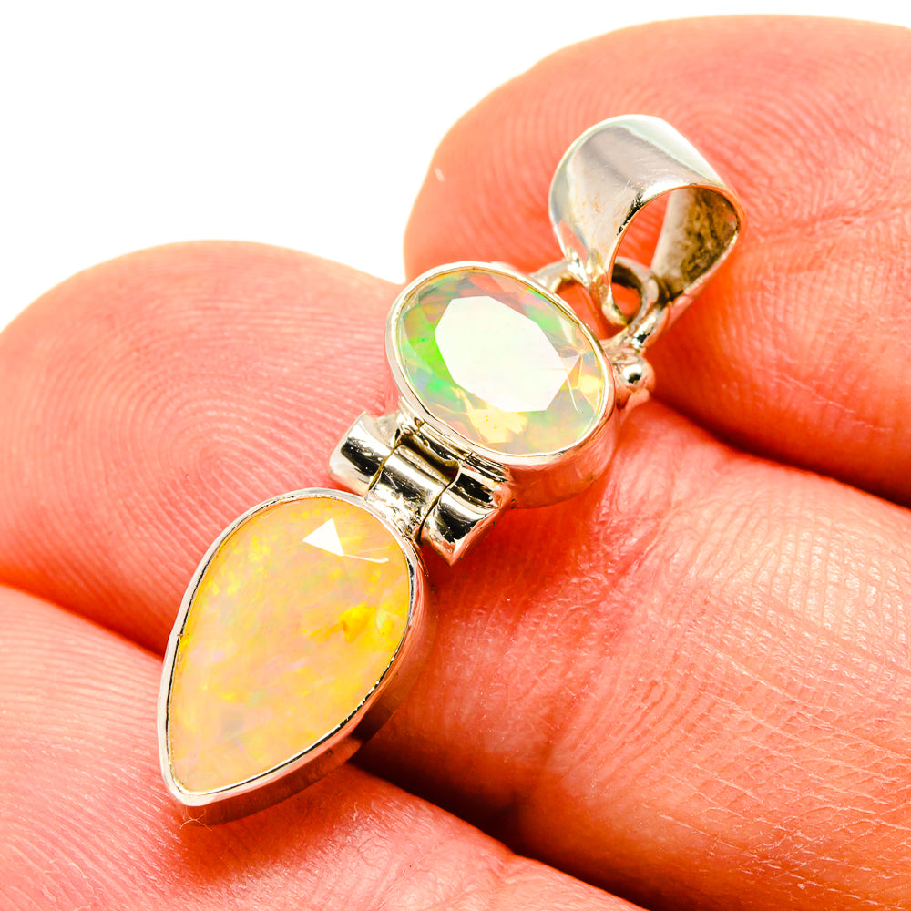Ethiopian Opal Pendants handcrafted by Anasilvercos - PD759058