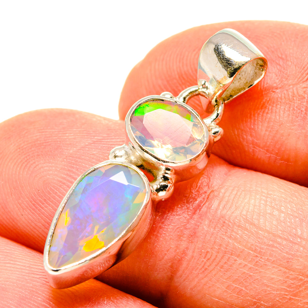 Ethiopian Opal Pendants handcrafted by Anasilvercos - PD759061