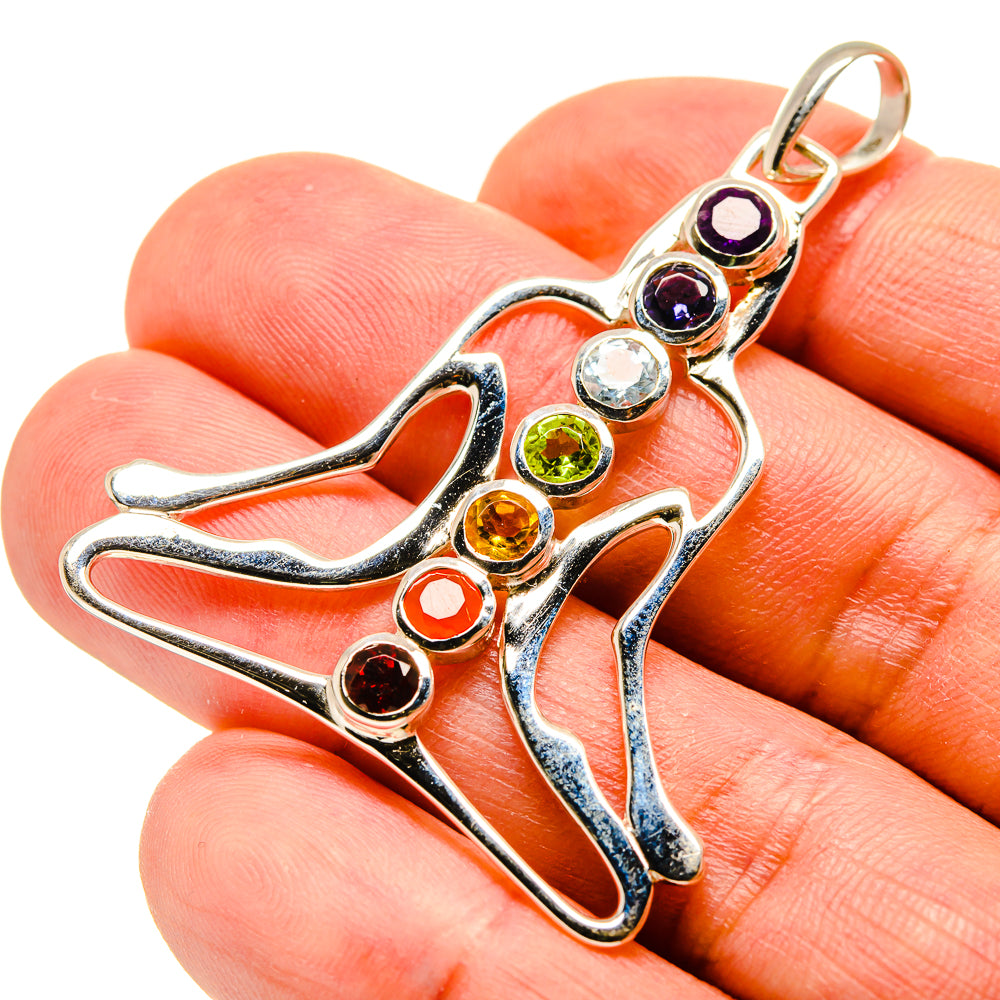 Multi-Stone Chakra Pendants handcrafted by Anasilvercos - PD759068