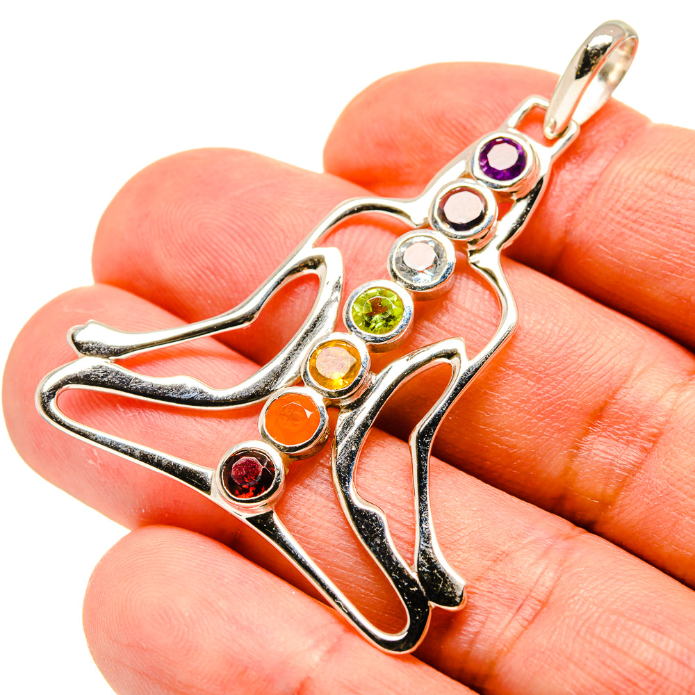 Multi-Stone Chakra Pendants handcrafted by Anasilvercos - PD759079