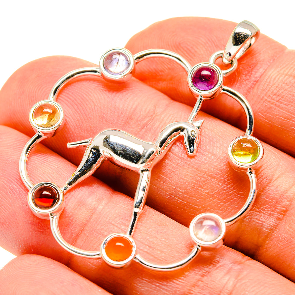 Multi-Stone Chakra Pendants handcrafted by Anasilvercos - PD759080