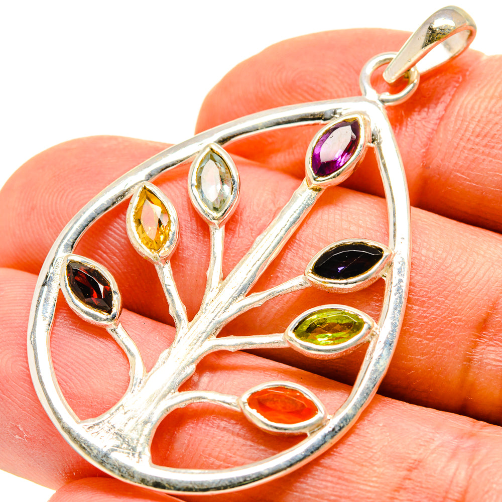 Multi-Stone Chakra Pendants handcrafted by Anasilvercos - PD759081
