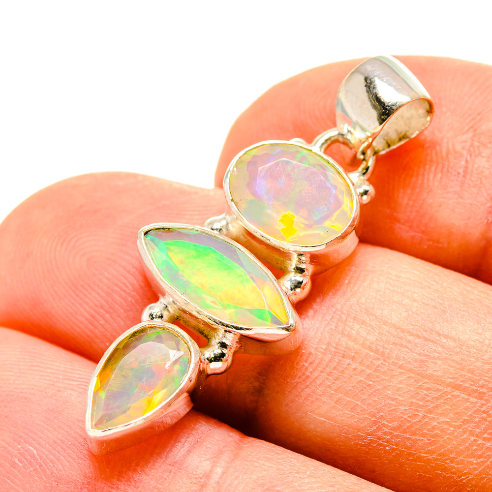 Ethiopian Opal Pendants handcrafted by Anasilvercos - PD759083