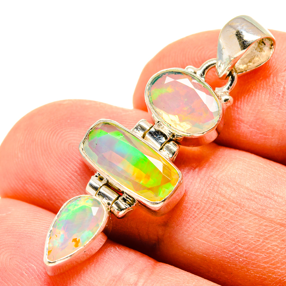 Ethiopian Opal Pendants handcrafted by Anasilvercos - PD759084