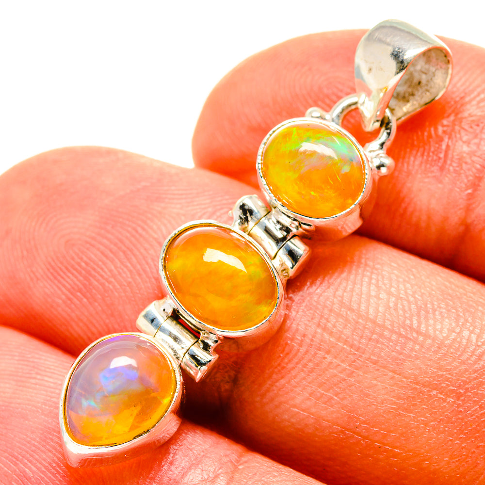 Ethiopian Opal Pendants handcrafted by Anasilvercos - PD759085