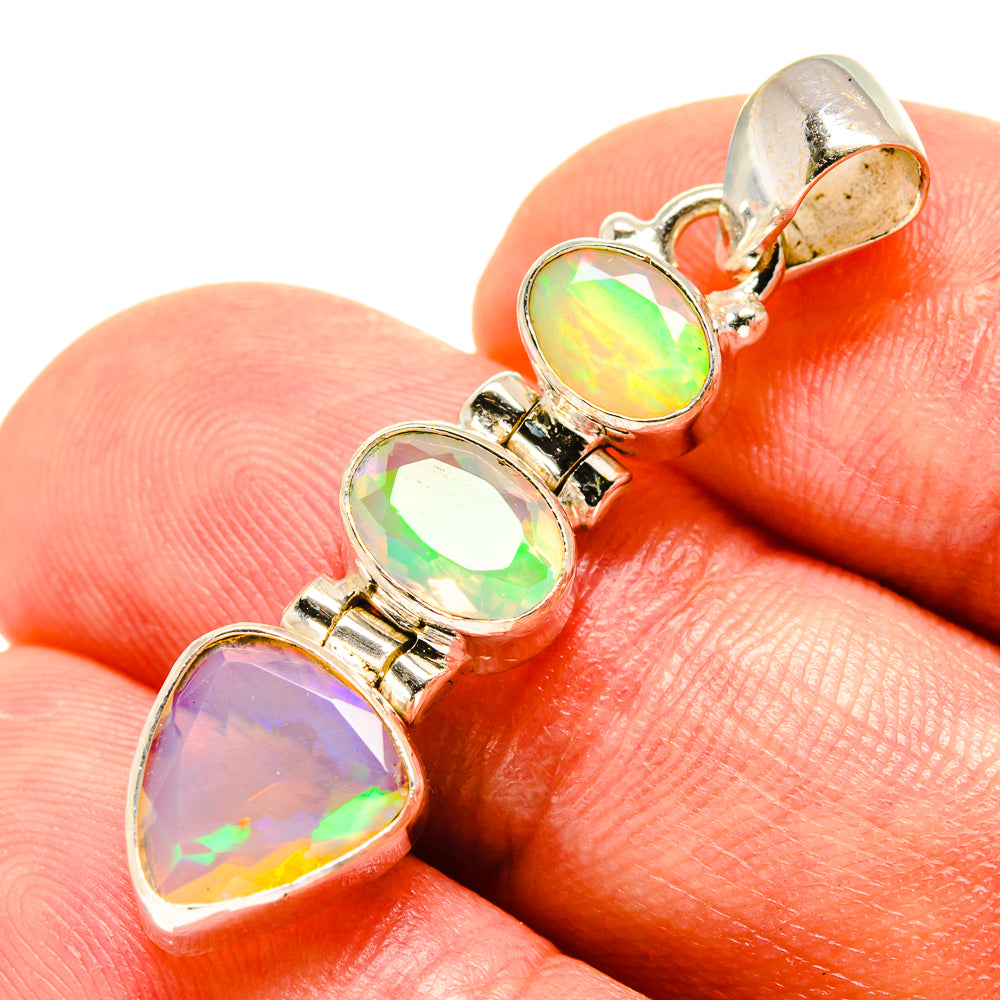Ethiopian Opal Pendants handcrafted by Anasilvercos - PD759087