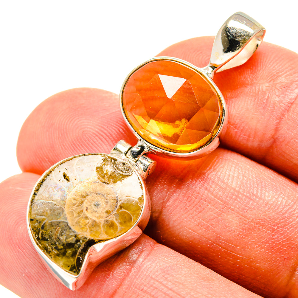 Ammonite Fossil Pendants handcrafted by Anasilvercos - PD759097
