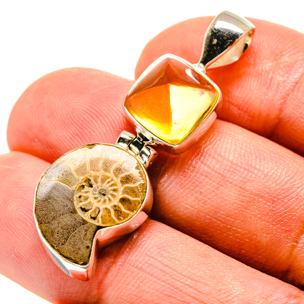 Ammonite Fossil Pendants handcrafted by Anasilvercos - PD759098