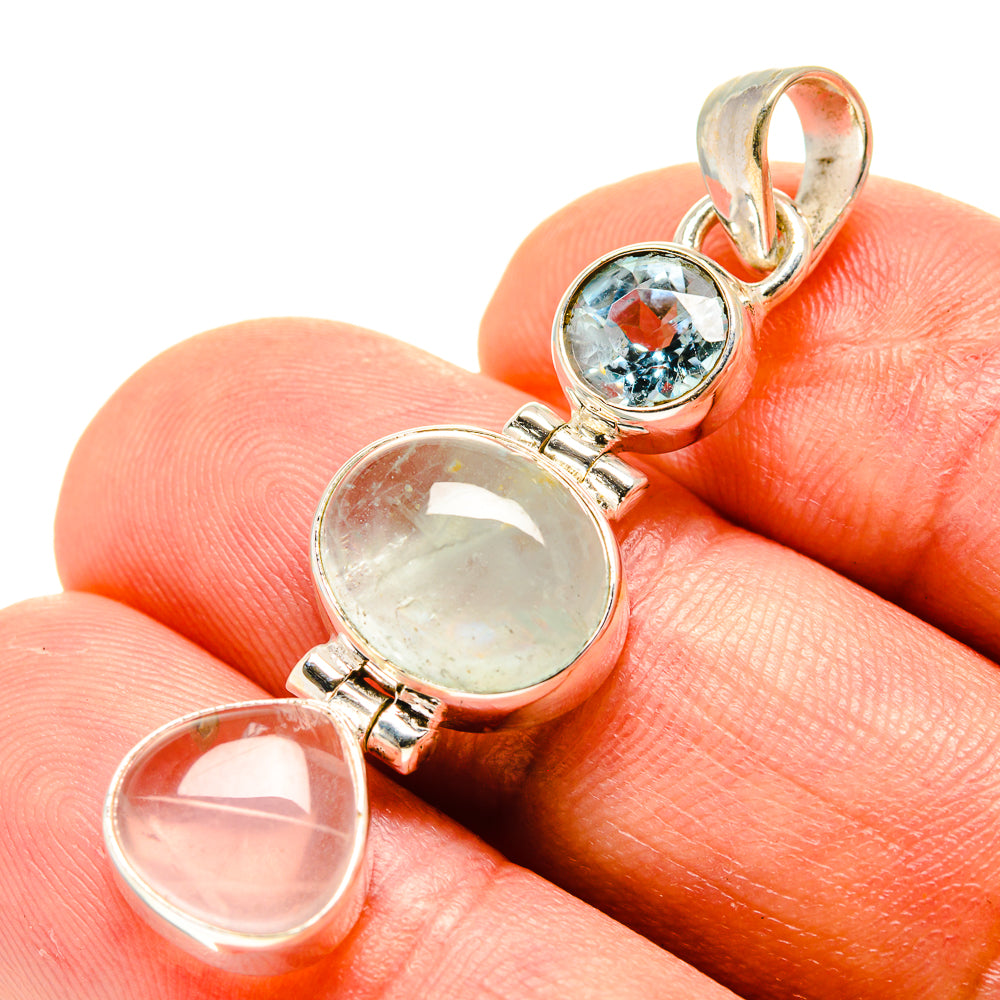 Aquamarine Pendants handcrafted by Anasilvercos - PD759100