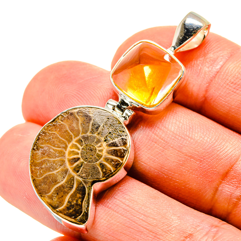 Ammonite Fossil Pendants handcrafted by Anasilvercos - PD759105