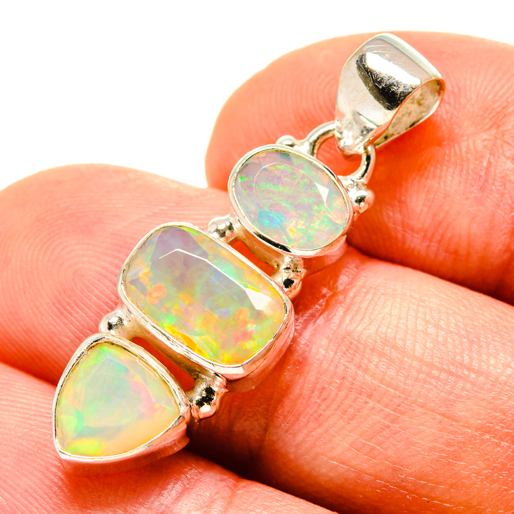 Ethiopian Opal Pendants handcrafted by Anasilvercos - PD759107