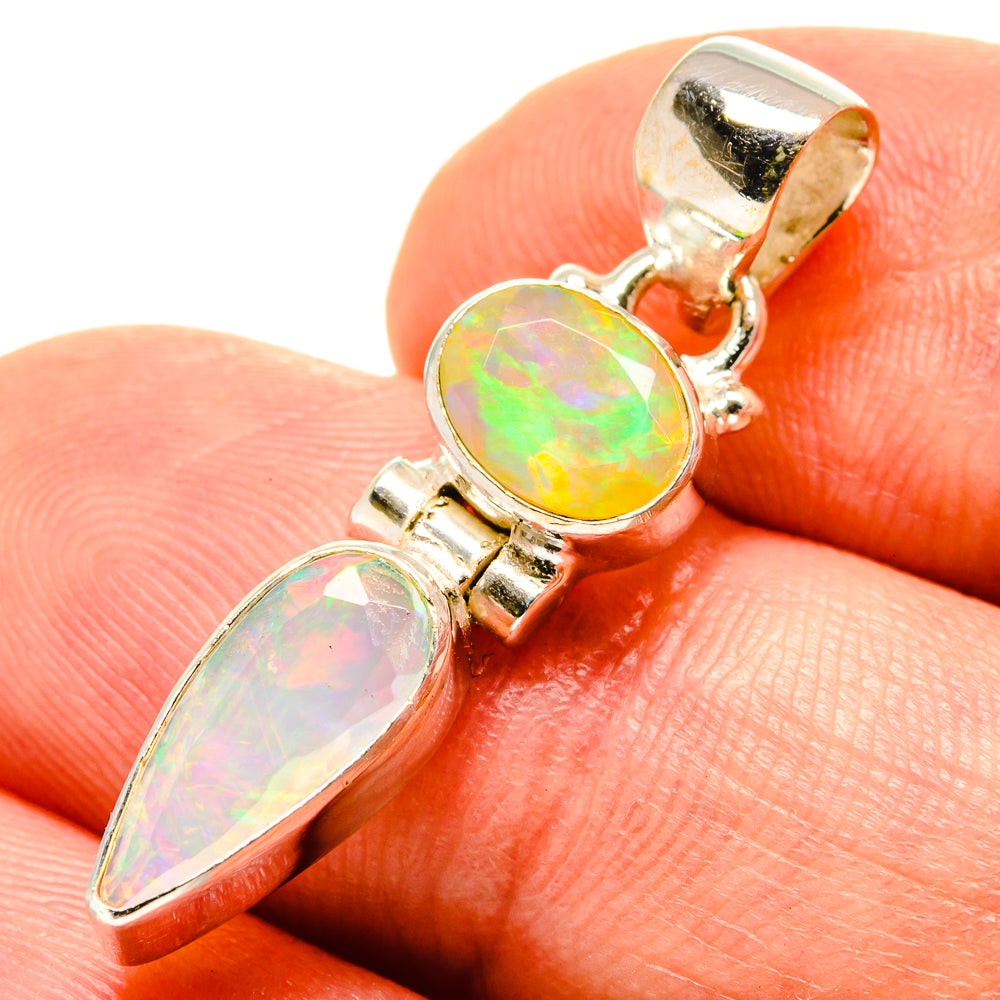 Ethiopian Opal Pendants handcrafted by Anasilvercos - PD759112