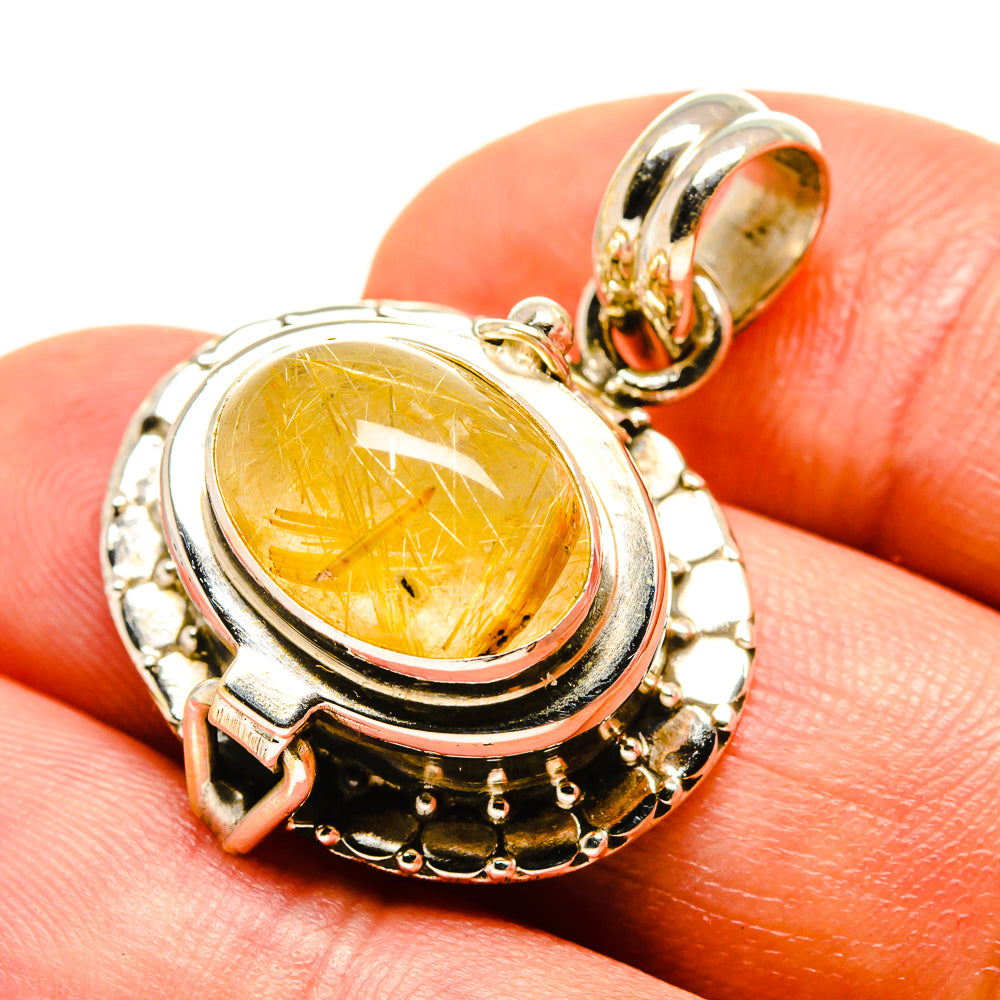 Rutilated Quartz Pendants handcrafted by Anasilvercos - PD759120