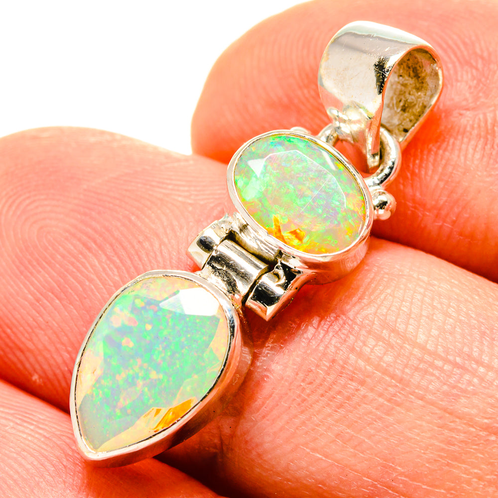 Ethiopian Opal Pendants handcrafted by Anasilvercos - PD759129