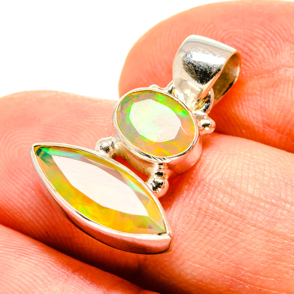 Ethiopian Opal Pendants handcrafted by Anasilvercos - PD759130