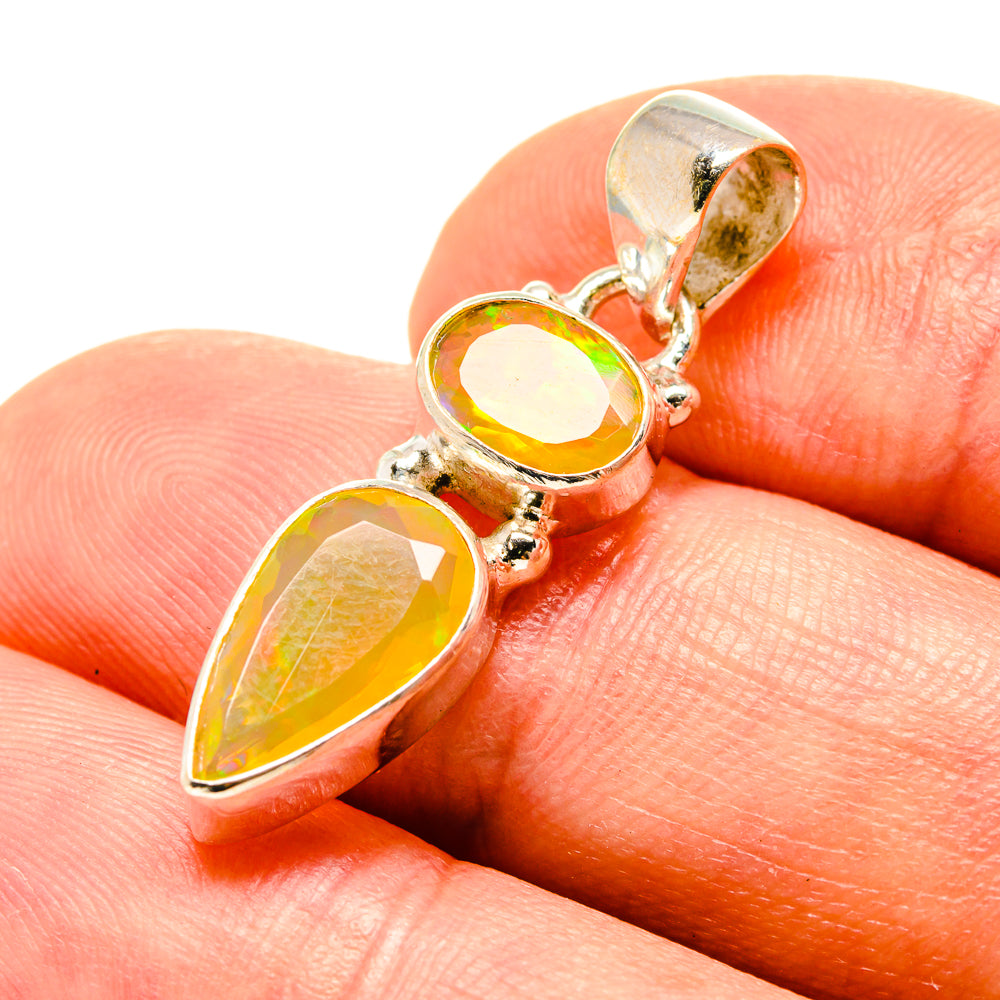 Ethiopian Opal Pendants handcrafted by Anasilvercos - PD759132