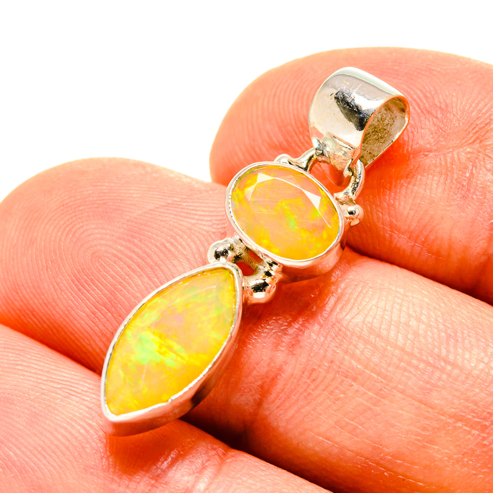 Ethiopian Opal Pendants handcrafted by Anasilvercos - PD759136