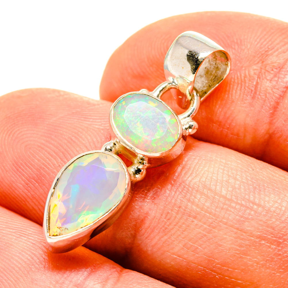 Ethiopian Opal Pendants handcrafted by Anasilvercos - PD759140
